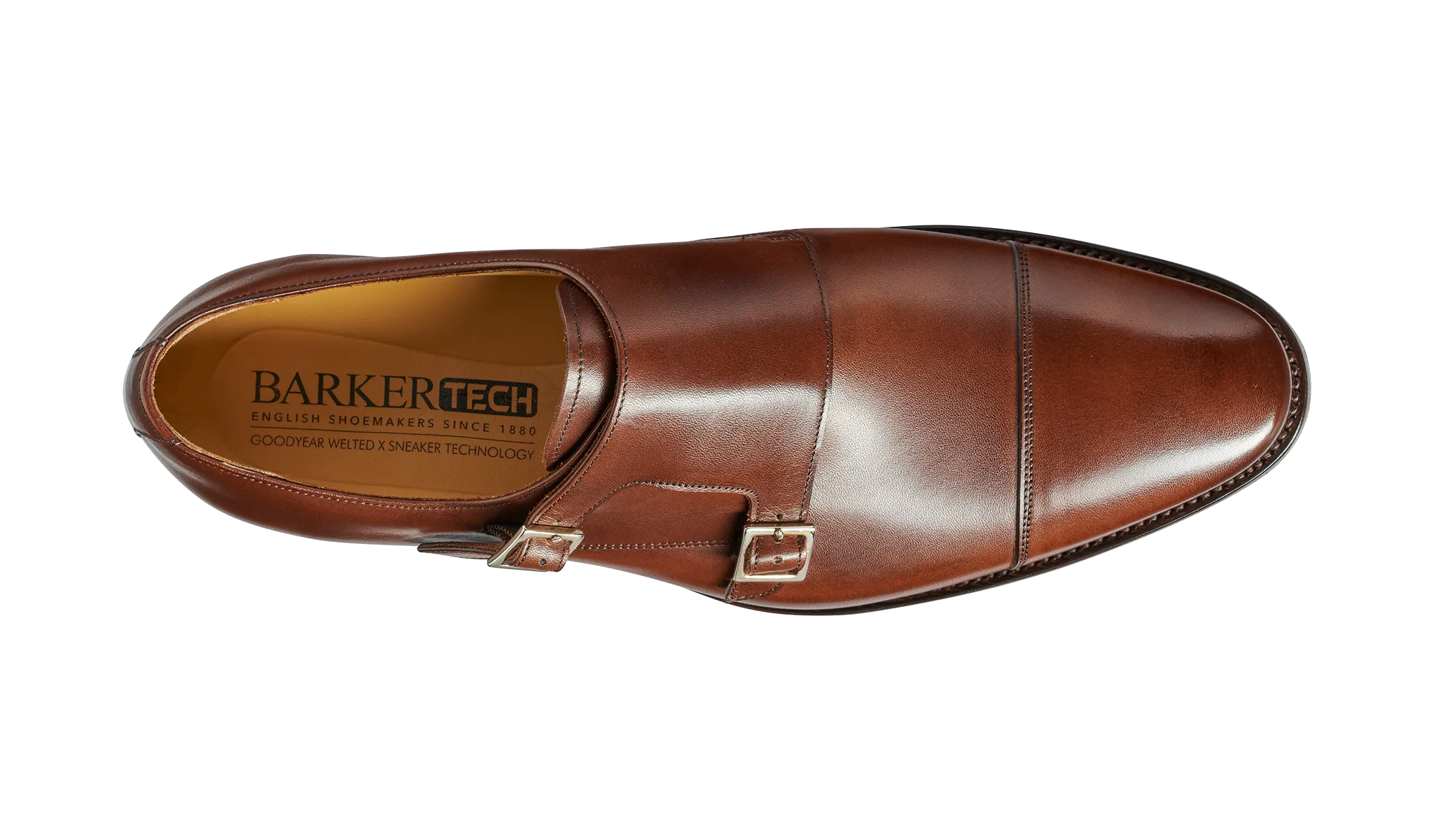 Barker Edison Monk Strap - Dark Walnut Calf