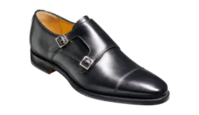 Barker Edison simple Monk Strap - Black Calf