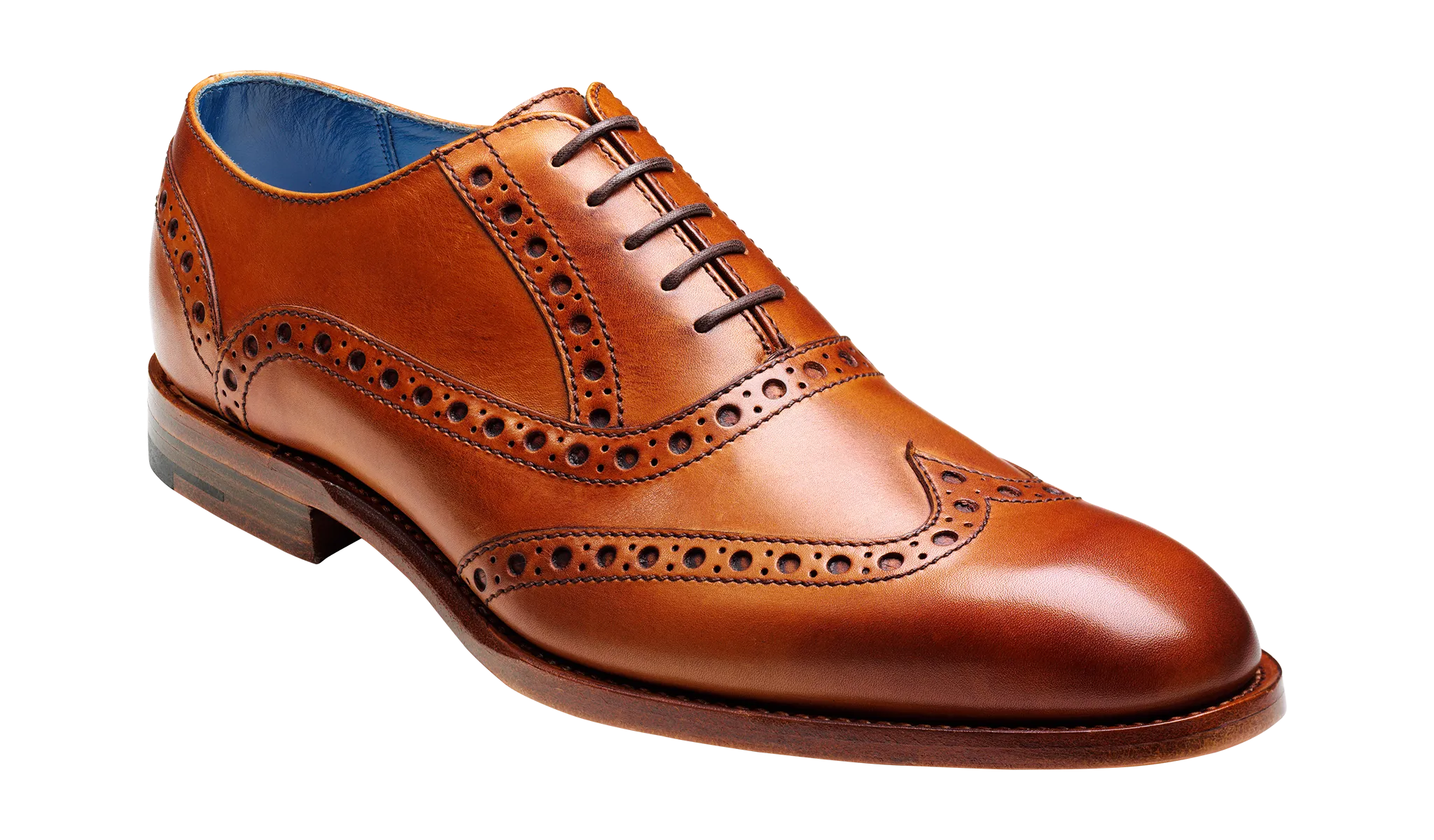 Barker Grant English Brogue Shoe - Cedar Calf - Cedar Calf English Brogue Shoe