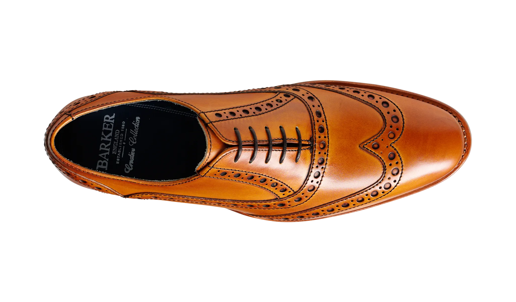 Barker Grant English Brogue Shoe - Cedar Calf - Cedar Calf English Brogue Shoe