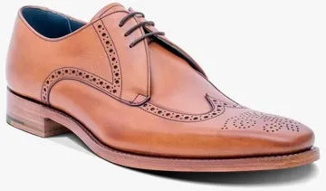 Barker Spike Derby Brogue Shoe - Antique Rosewood Calf