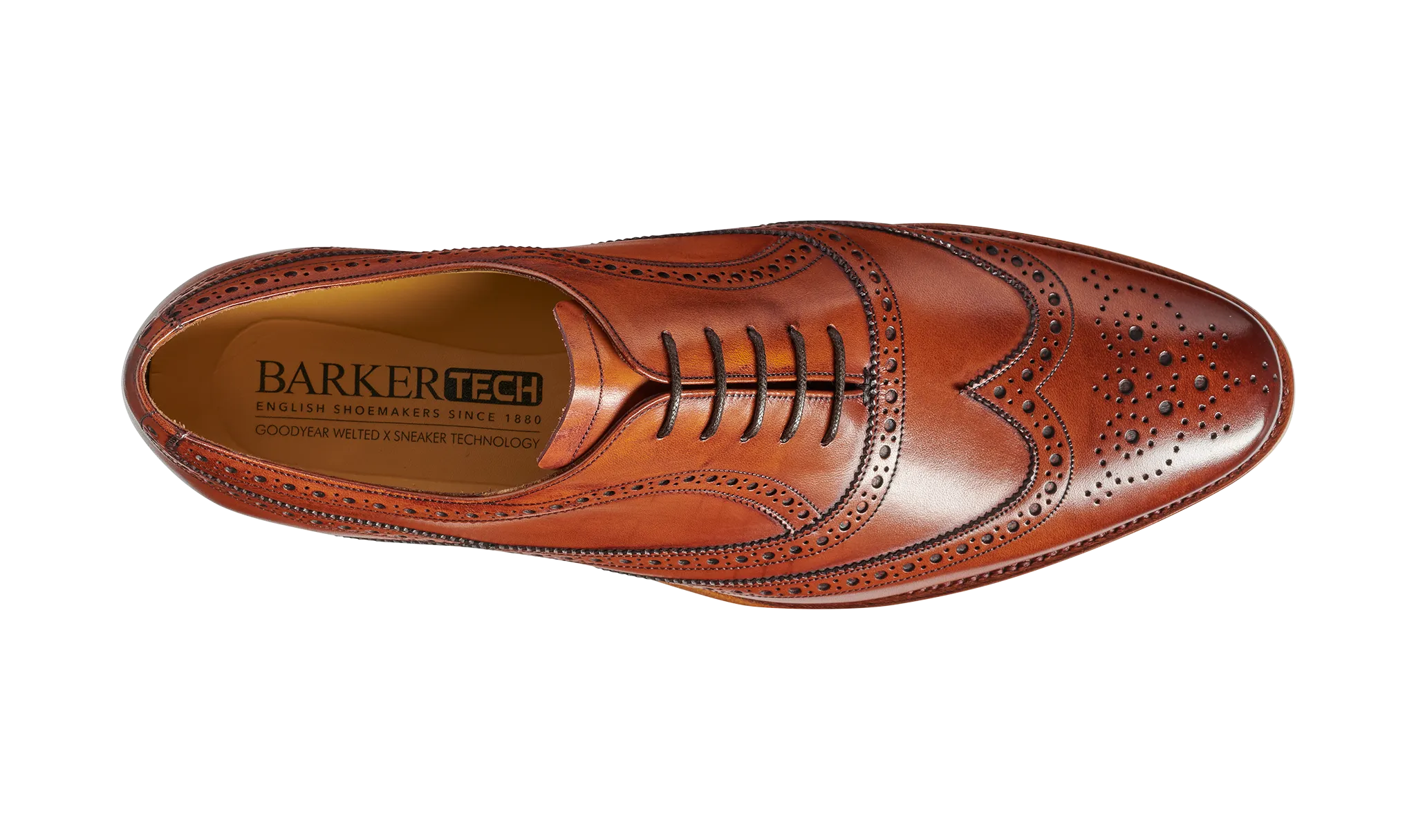 Barker Turing Brogue Shoe - Antique Rosewood