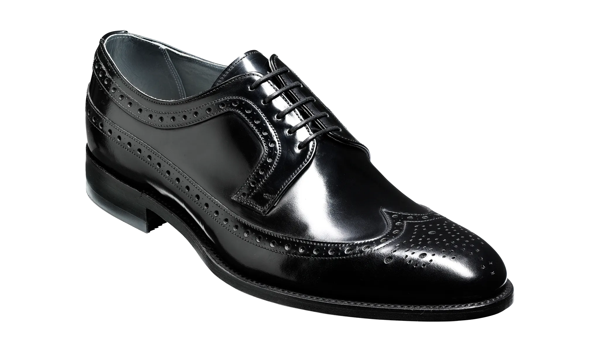 Barker Woodbridge Classic Oxford brogue - Black High-Shine