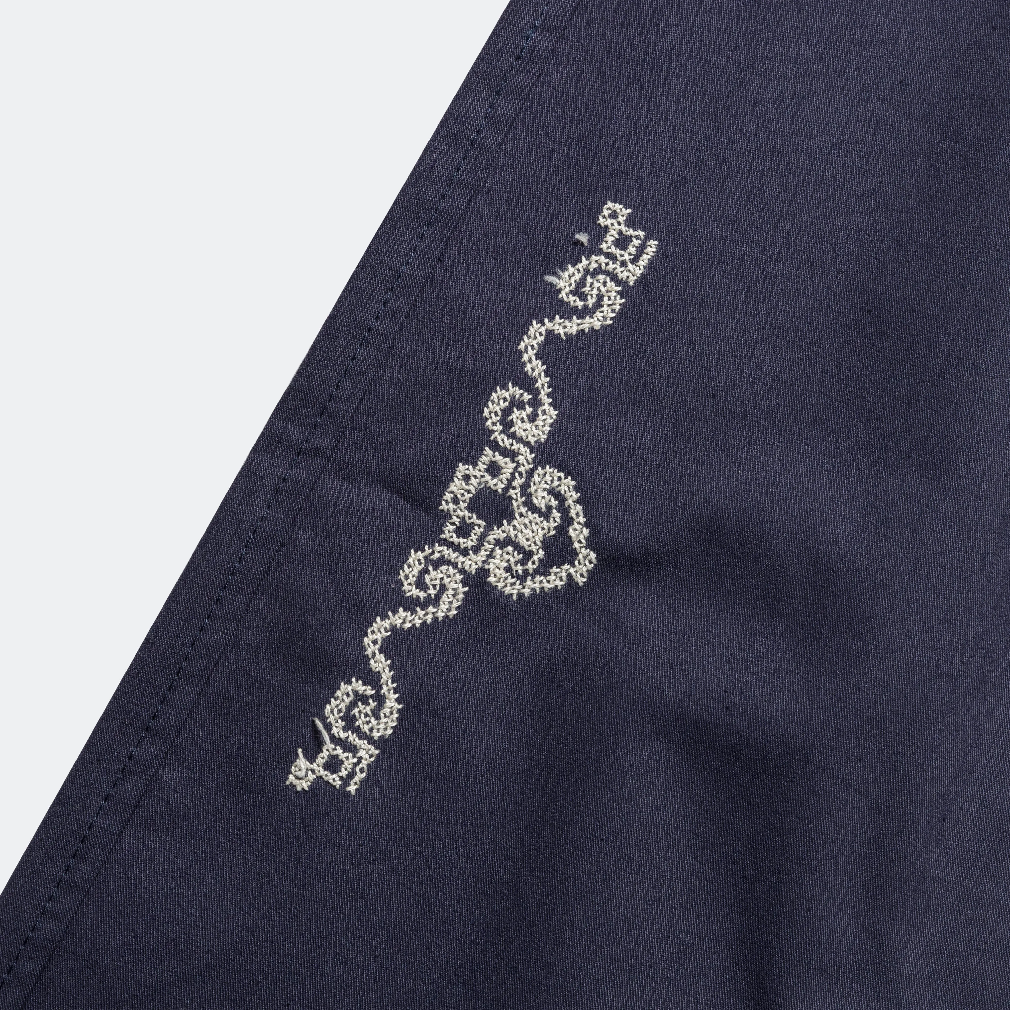 Barwaz Navy Cotton Drill Trousers.