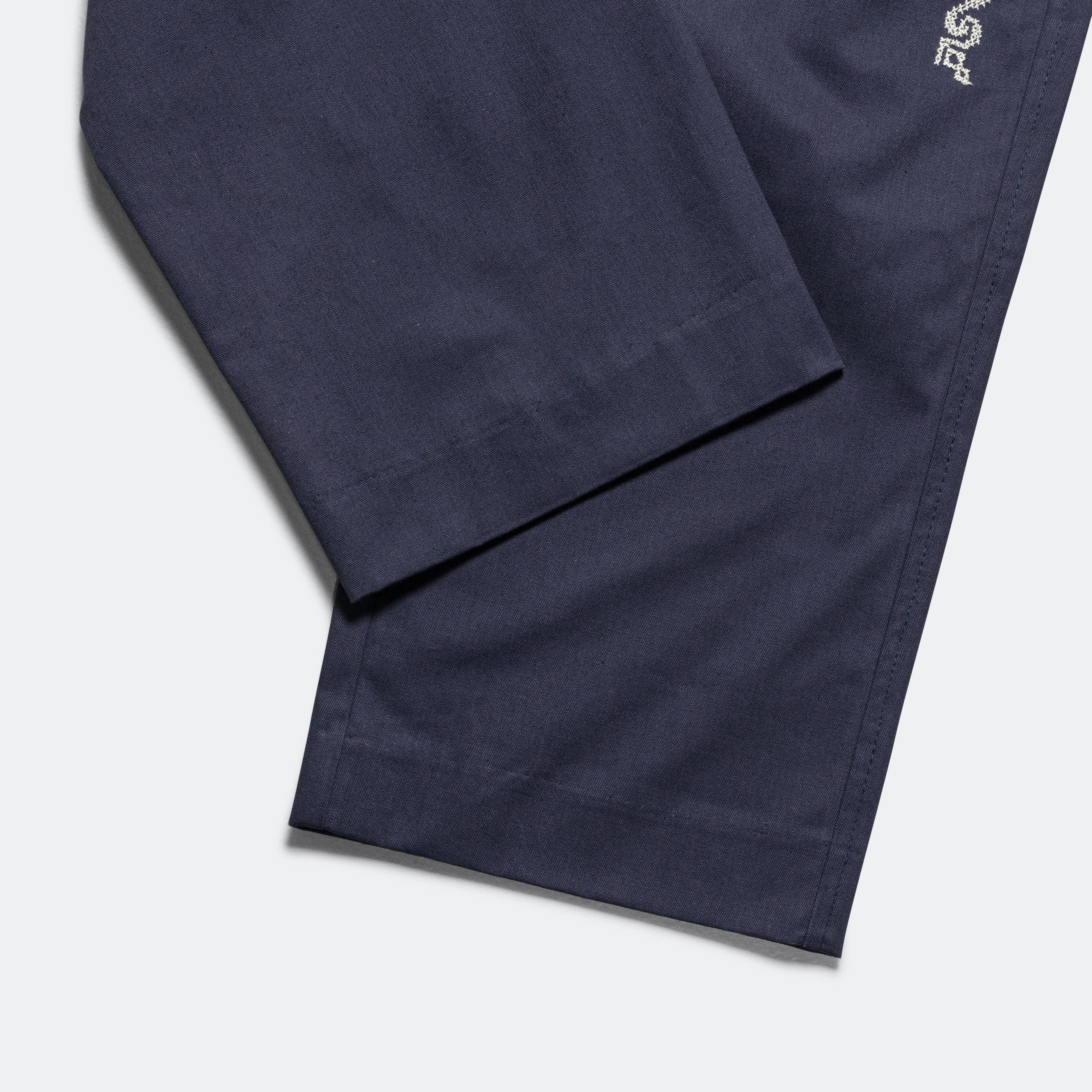 Barwaz Navy Cotton Drill Trousers.