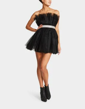 BETSEYS BLING TULLE DRESS BLACK