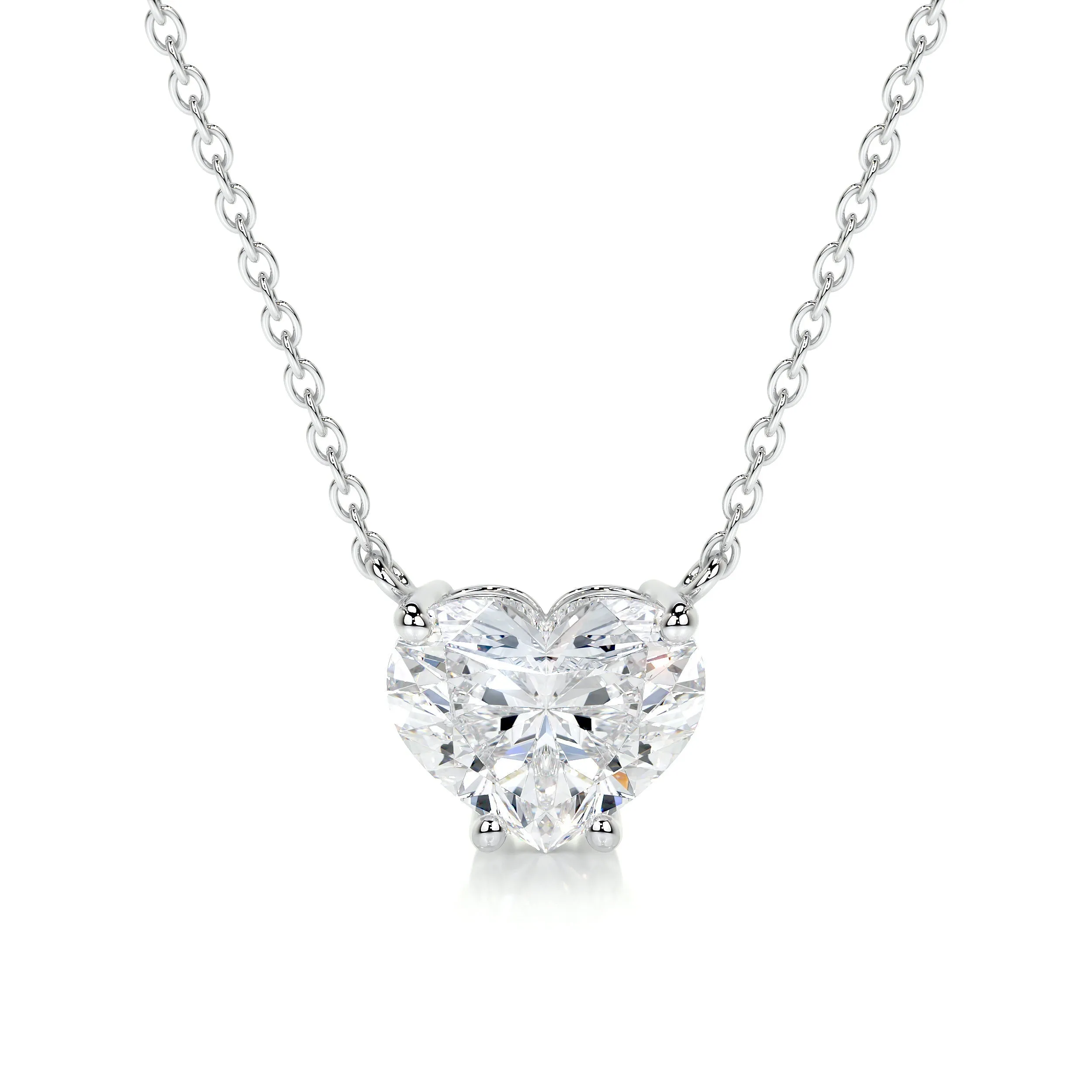 Betty Lab Created Diamond Pendant - 18K White Gold