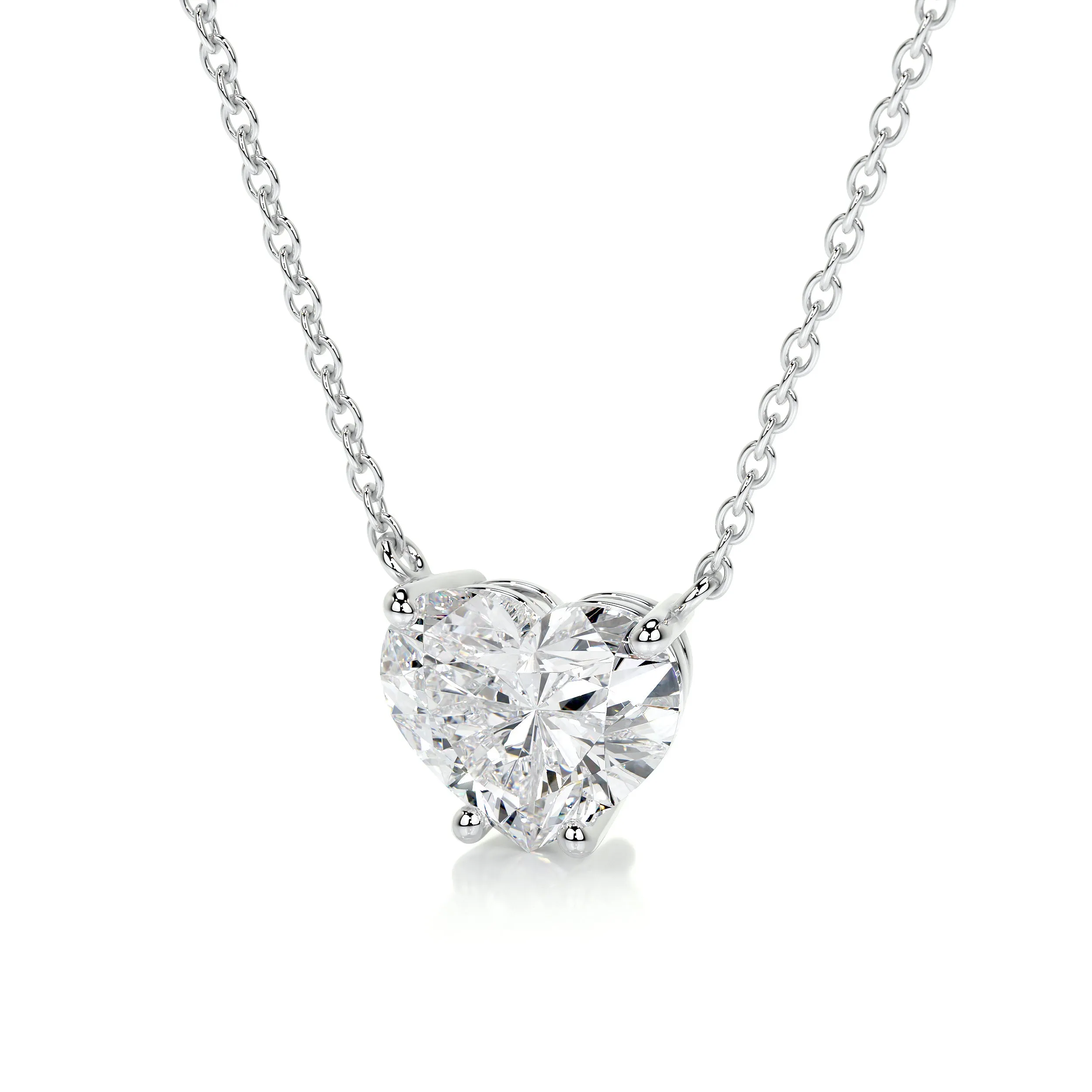 Betty Lab Created Diamond Pendant - 18K White Gold