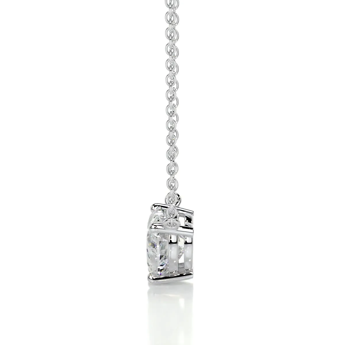 Betty Lab Created Diamond Pendant - 18K White Gold