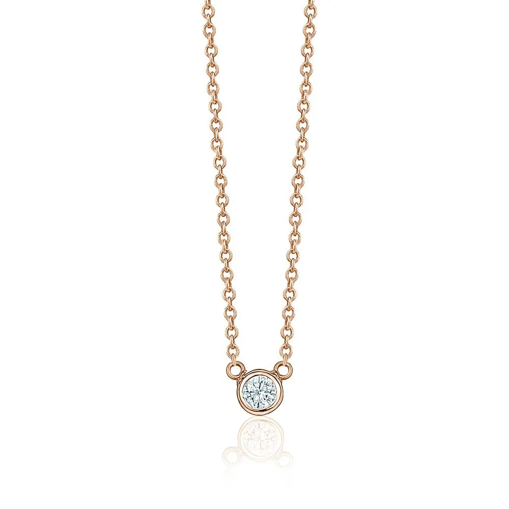 Bezel Diamond Necklaces (0.10ctw)