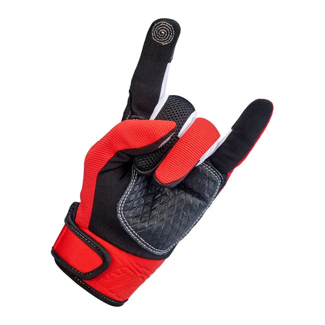 Biltwell Baja Gloves - Red/Black