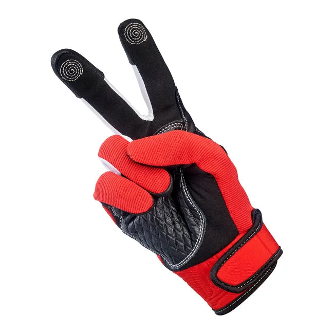 Biltwell Baja Gloves - Red/Black