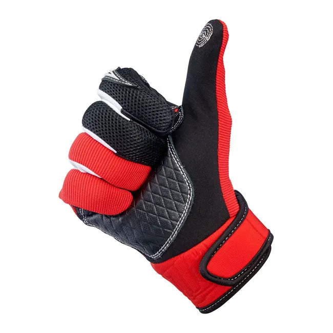 Biltwell Baja Gloves - Red/Black