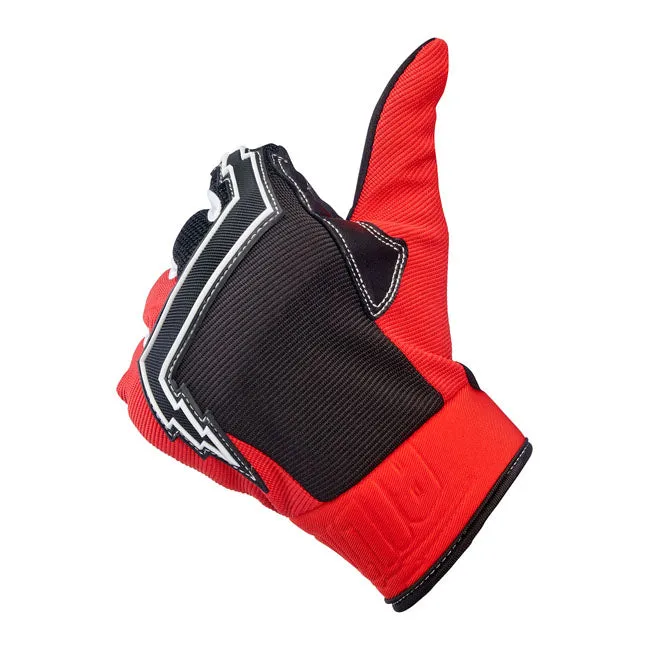 Biltwell Baja Gloves - Red/Black