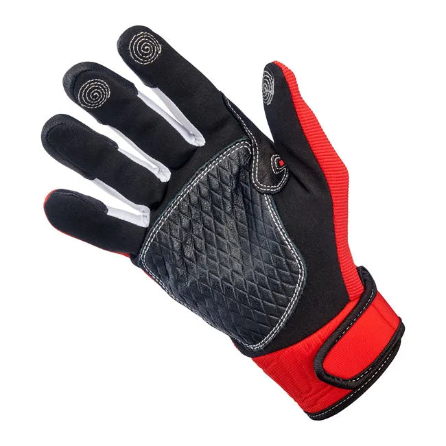 Biltwell Baja Gloves - Red/Black