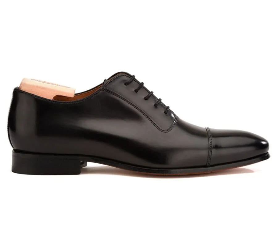 Black Oxford Men's Shoes - Leather Outsole - RINGWOOD