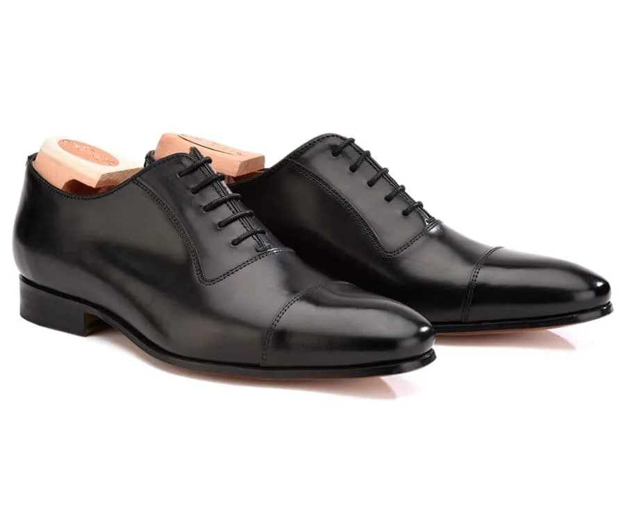 Black Oxford Men's Shoes - Leather Outsole - RINGWOOD