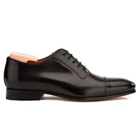 Black Oxford Men's Shoes - Leather Outsole - RINGWOOD