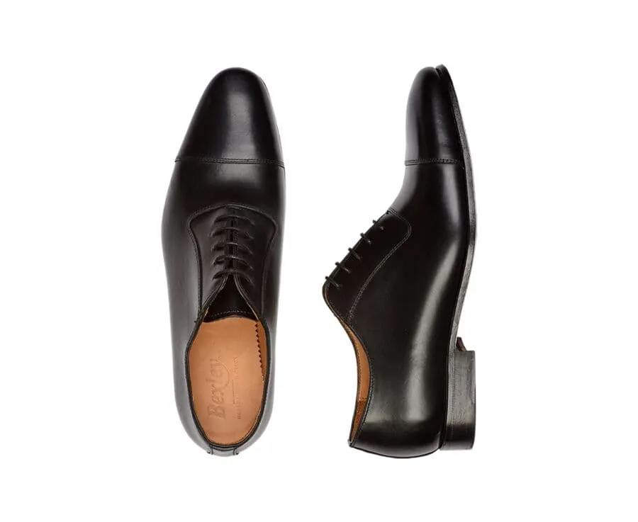 Black Oxford Men's Shoes - Leather Outsole - RINGWOOD