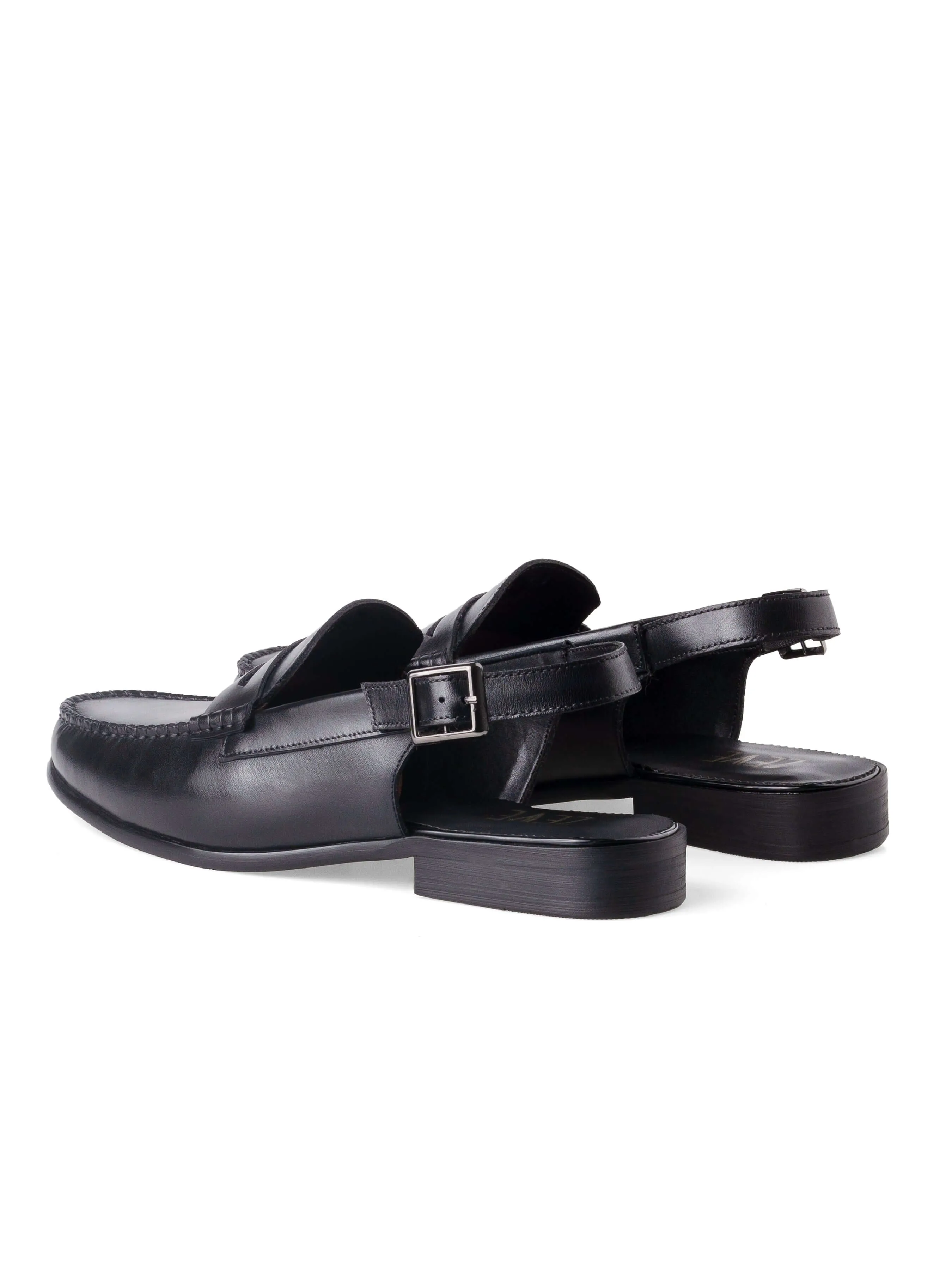 Black Penny Mules Sandal