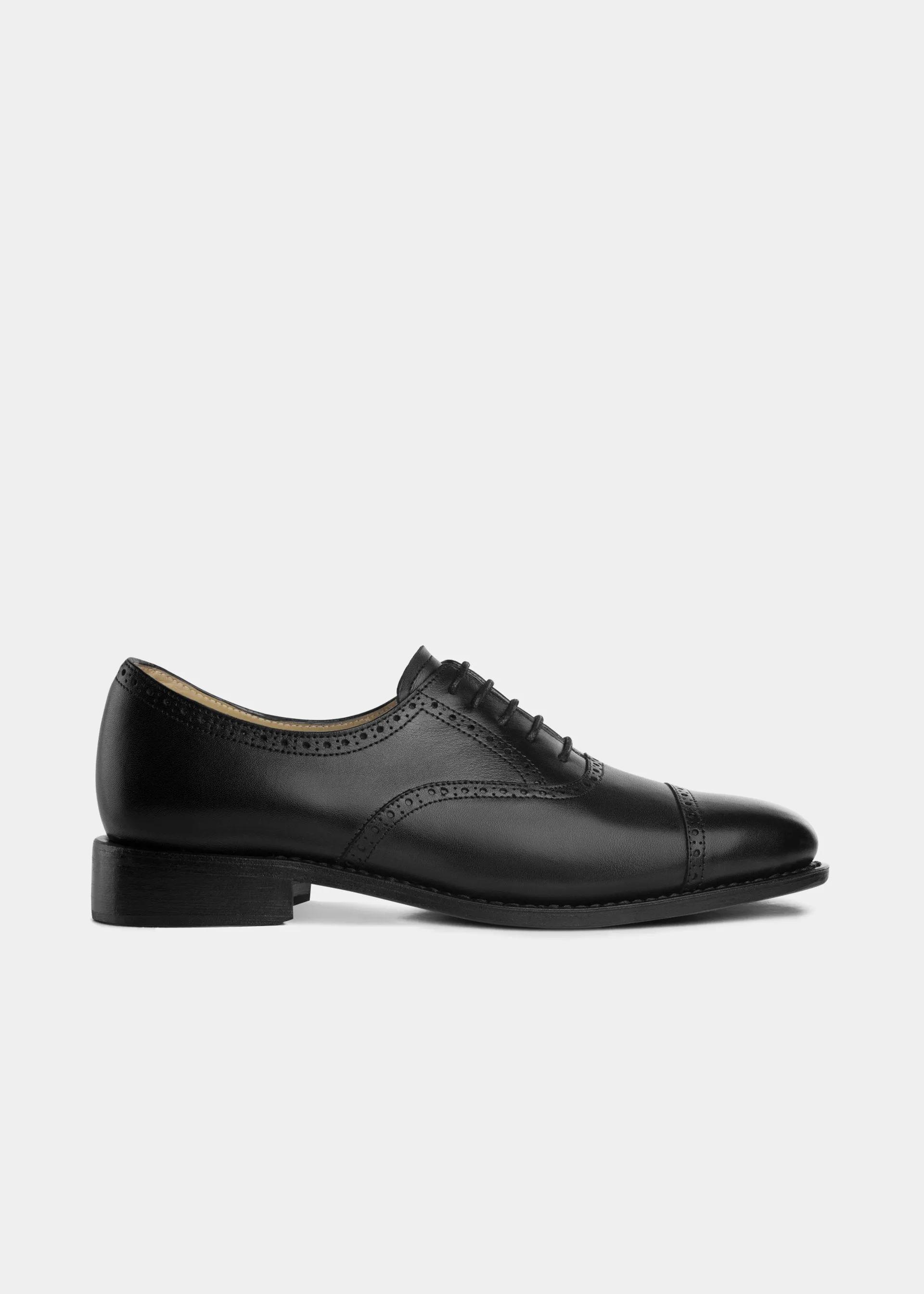 Black Toe Brogue - Black