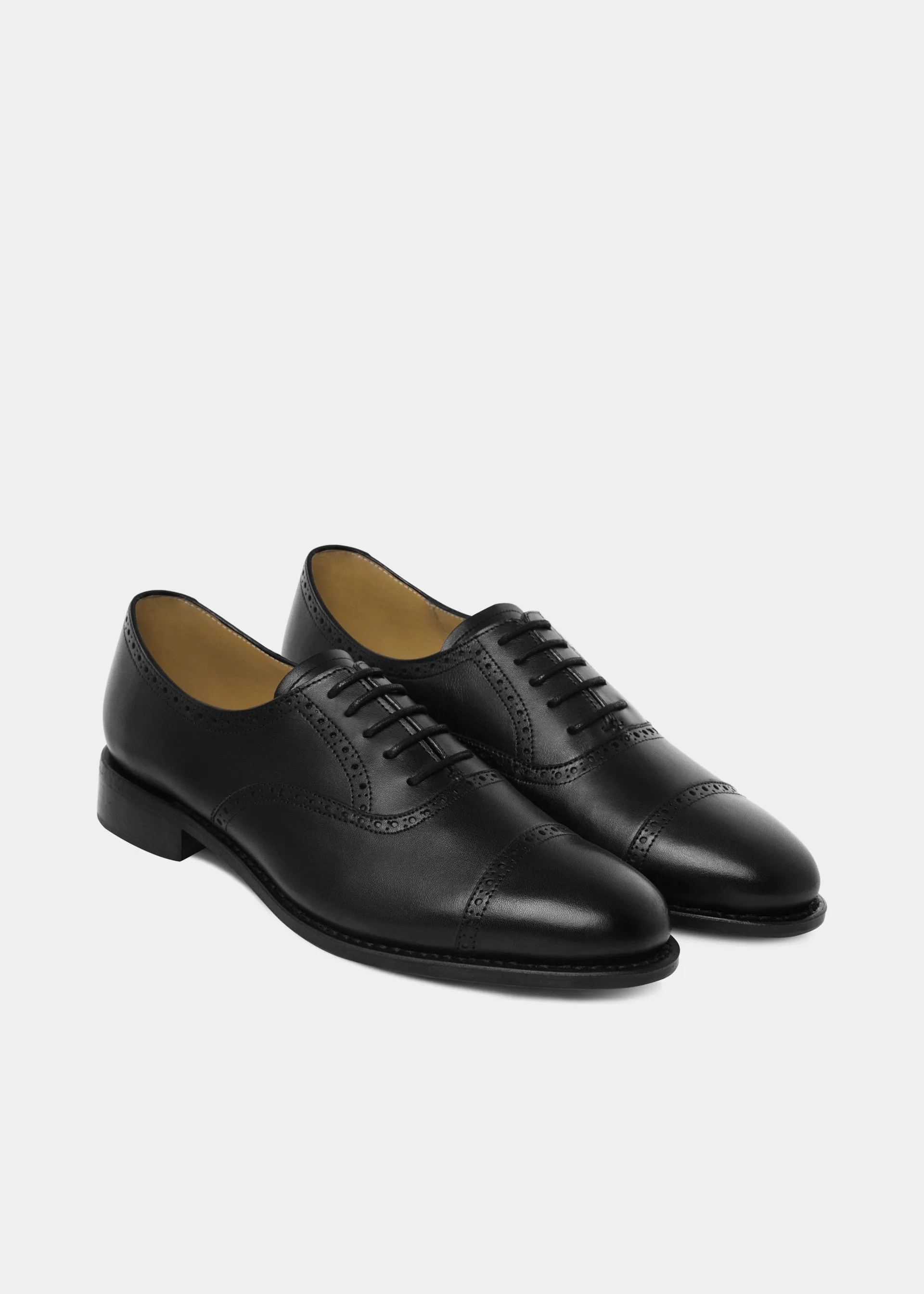 Black Toe Brogue - Black