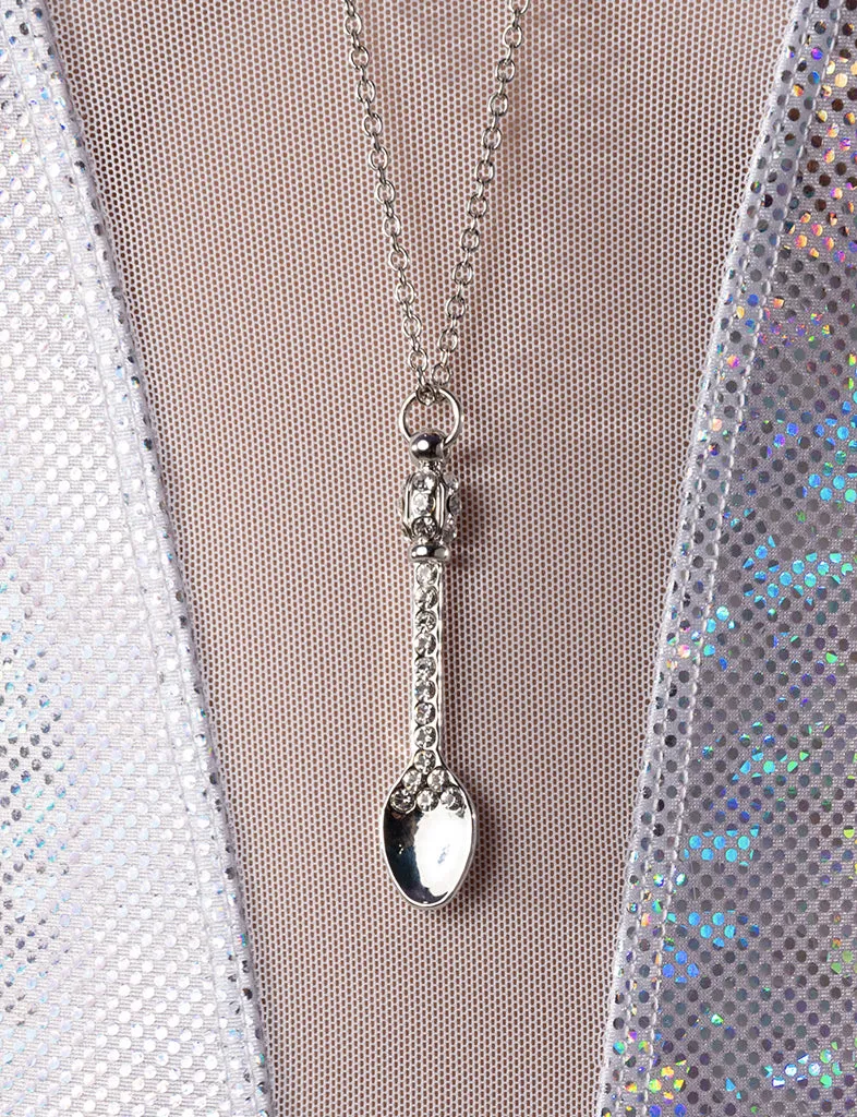 Bling Spoon Necklace with Diamond Accent - Shop Now!