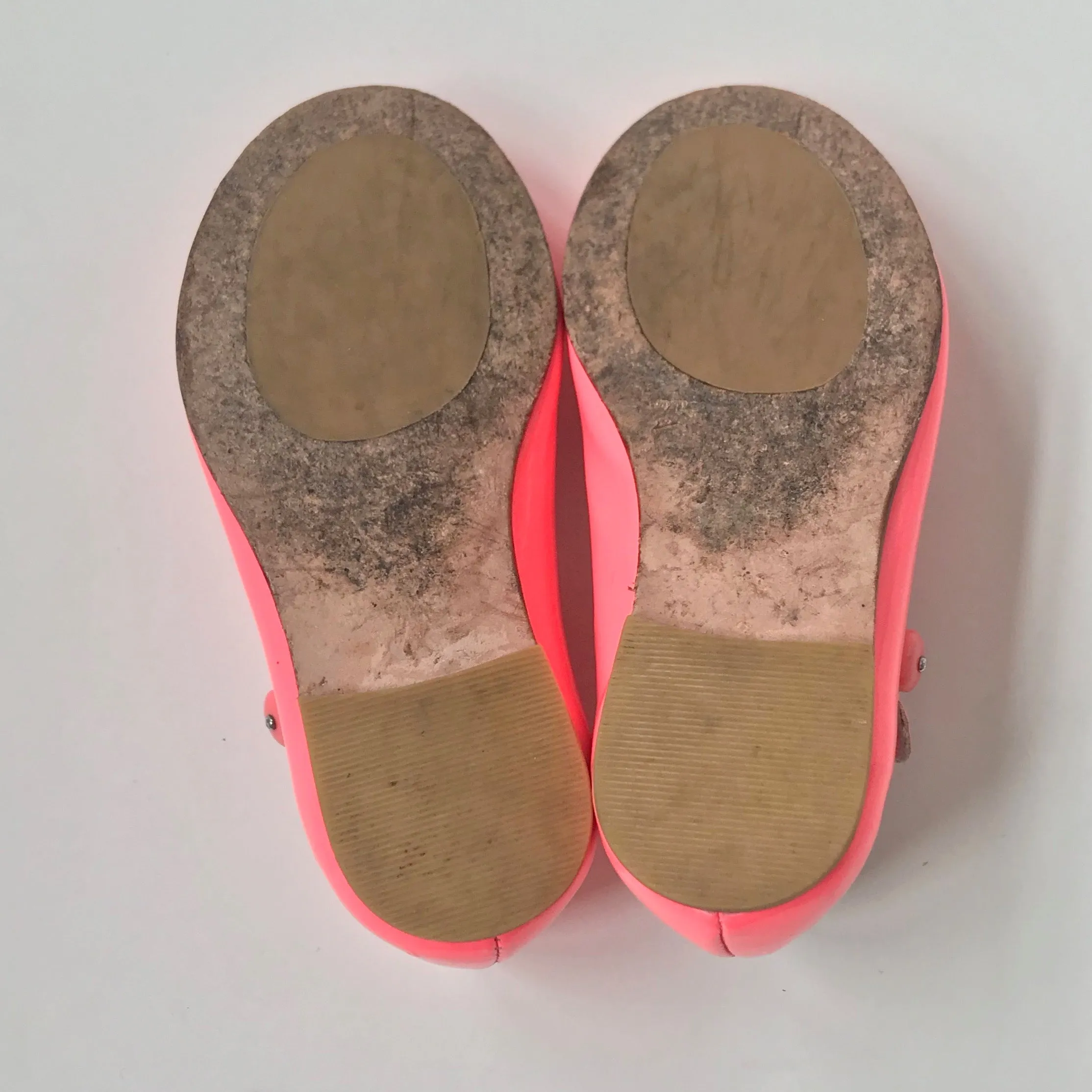 Bonpoint Neon Pink Patent Mary Jane Shoes Size 27