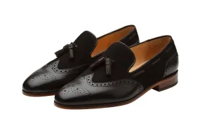 BROGUE COMBINATION TASSEL LOAFER-B