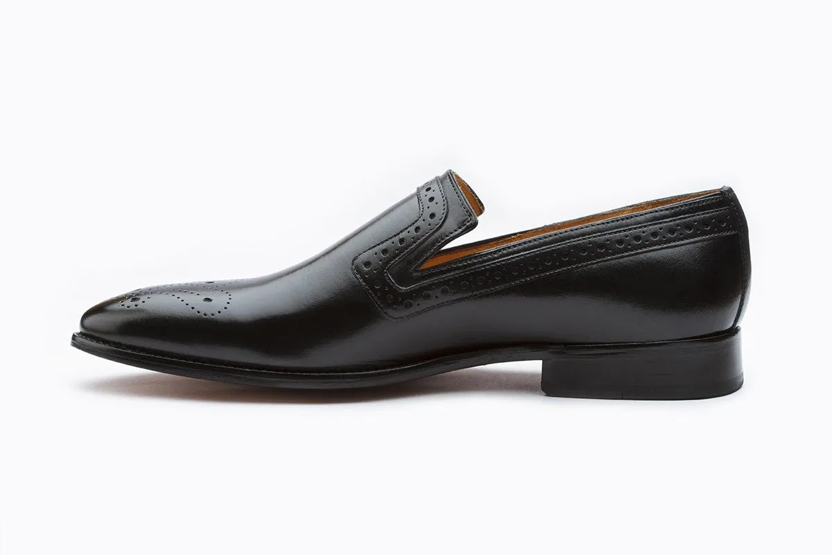 Brogue Loafer Medallion Black - Result