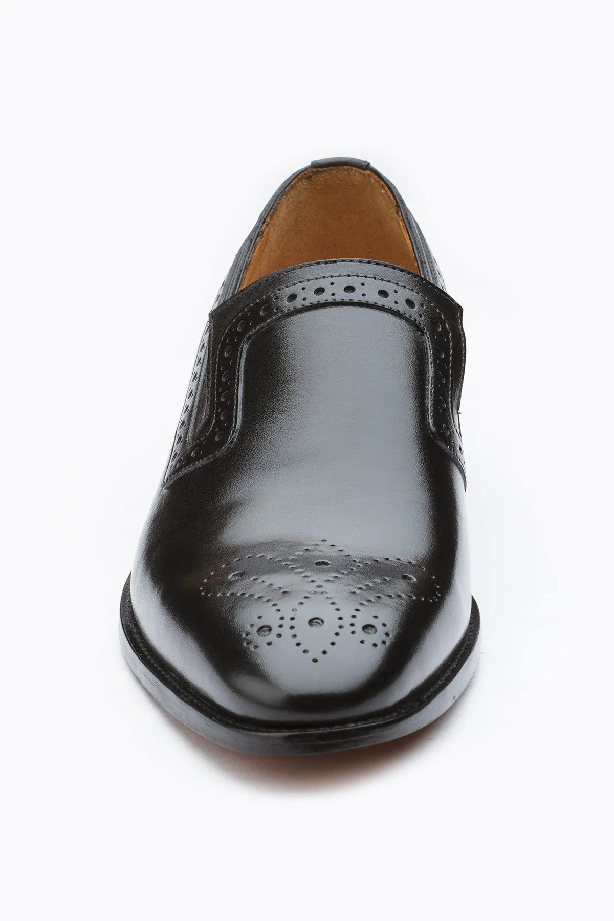 Brogue Loafer Medallion Black - Result