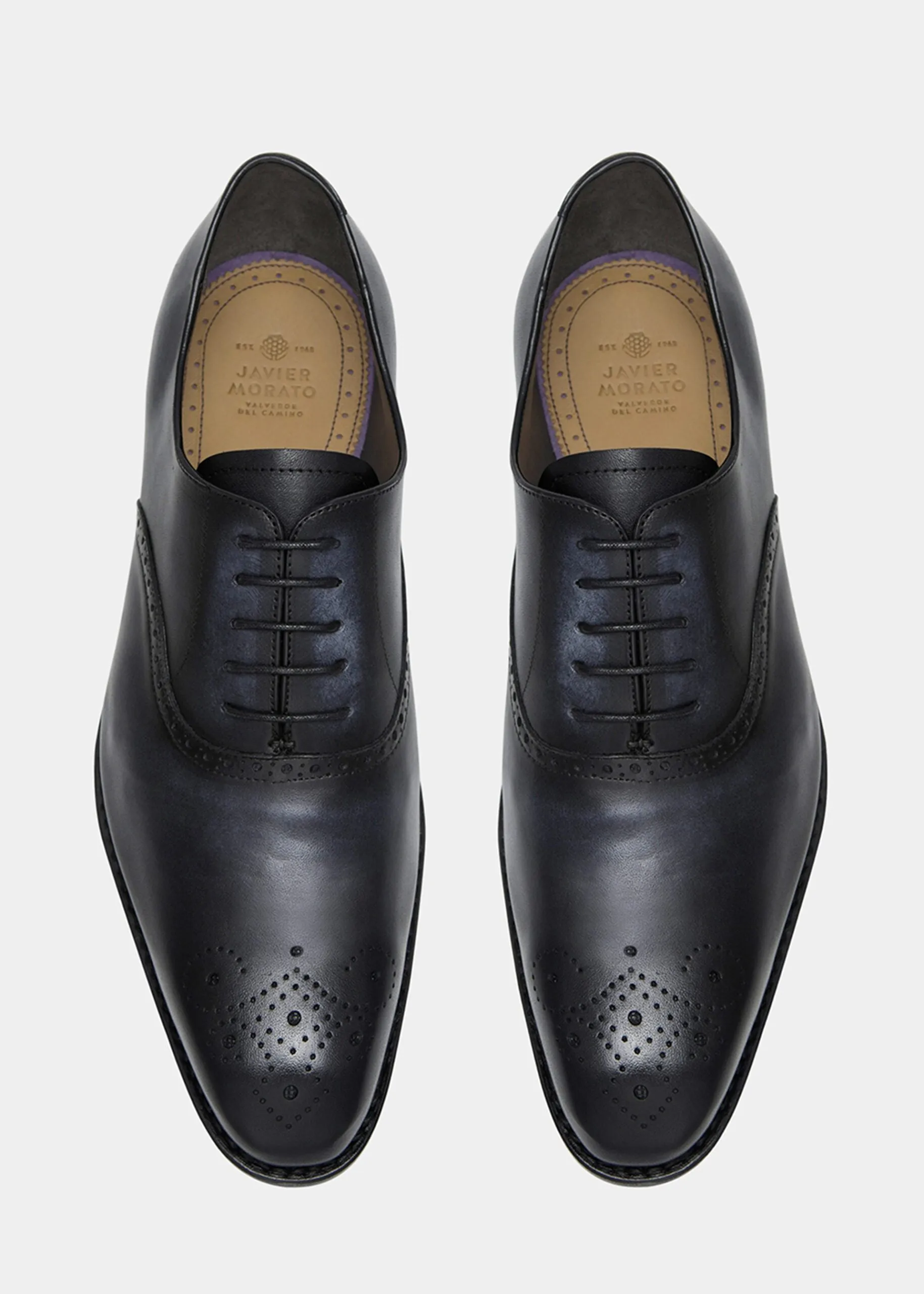 Brogue Plain Toe Blue Patina Shoe