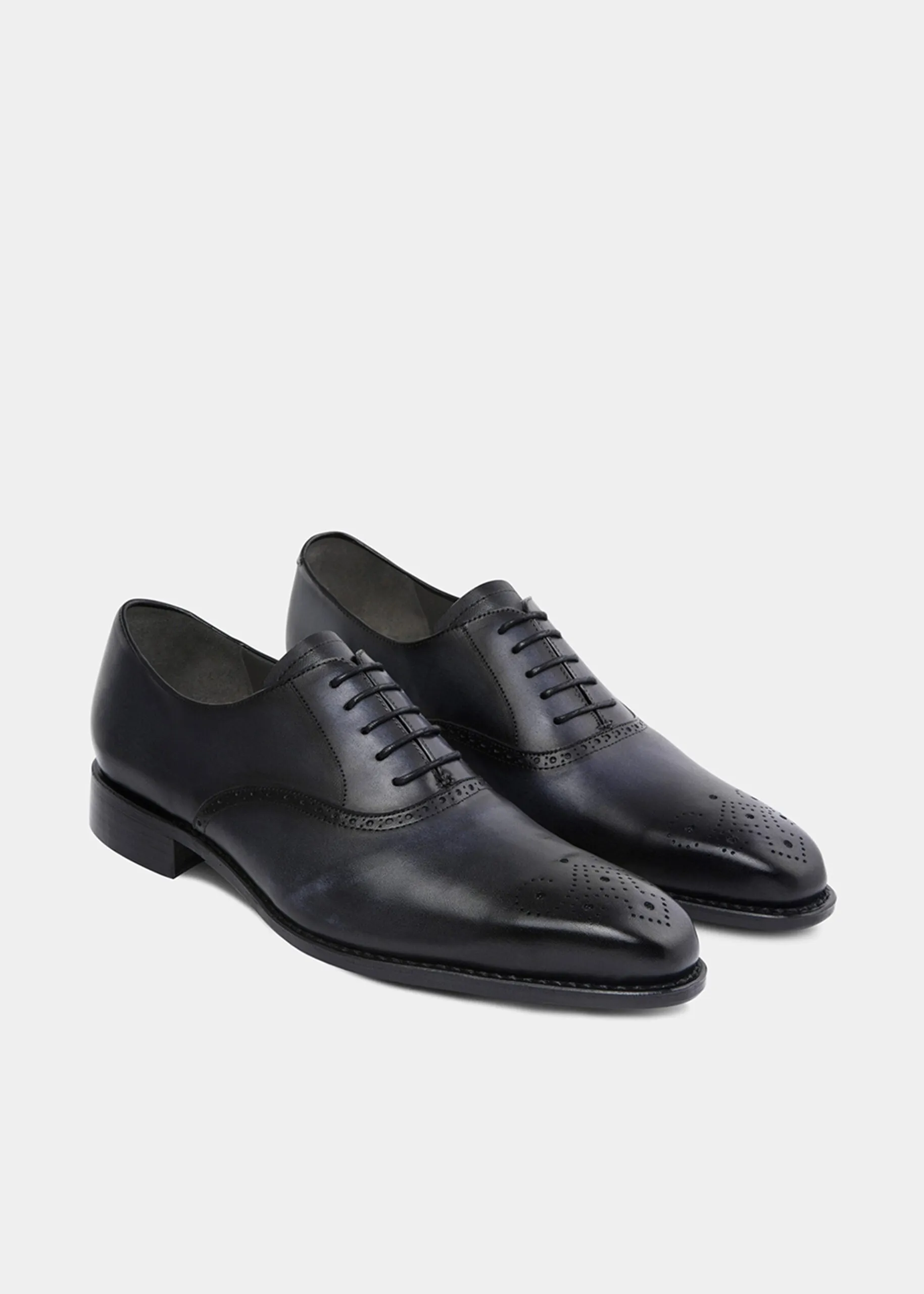 Brogue Plain Toe Blue Patina Shoe