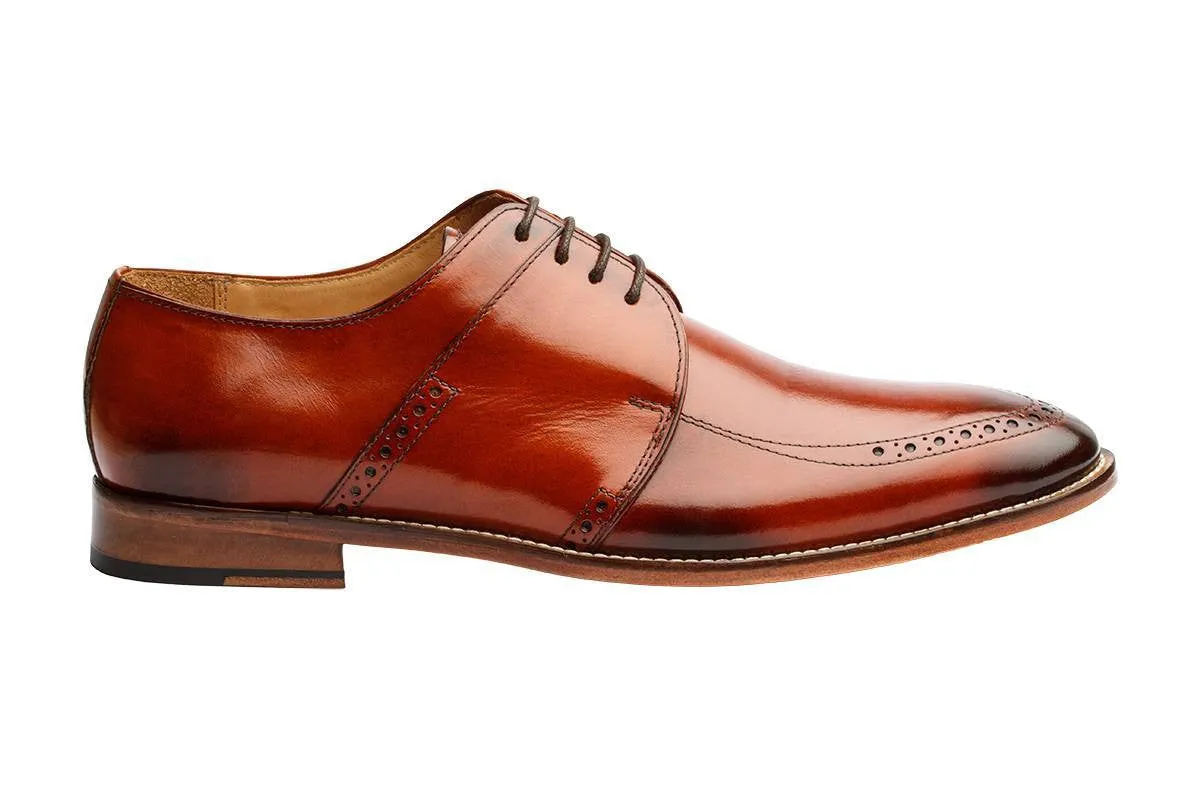 Brogue Saddle Derby | Reddish Tan