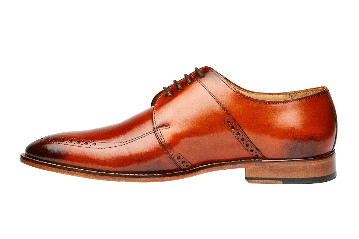 Brogue Saddle Derby | Reddish Tan