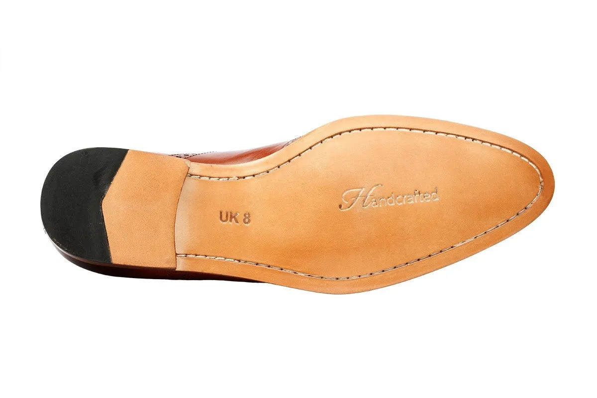 Brogue Saddle Derby | Reddish Tan