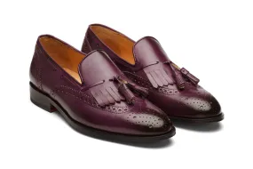 Brogue Wingcap Kelty Loafers - Purple