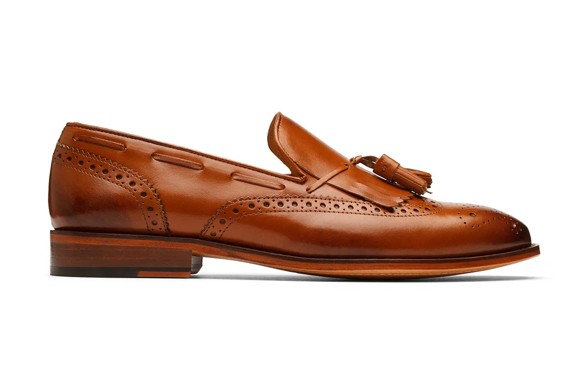 Brogue Wingcap Kelty Loafers - Tan - Shop now!