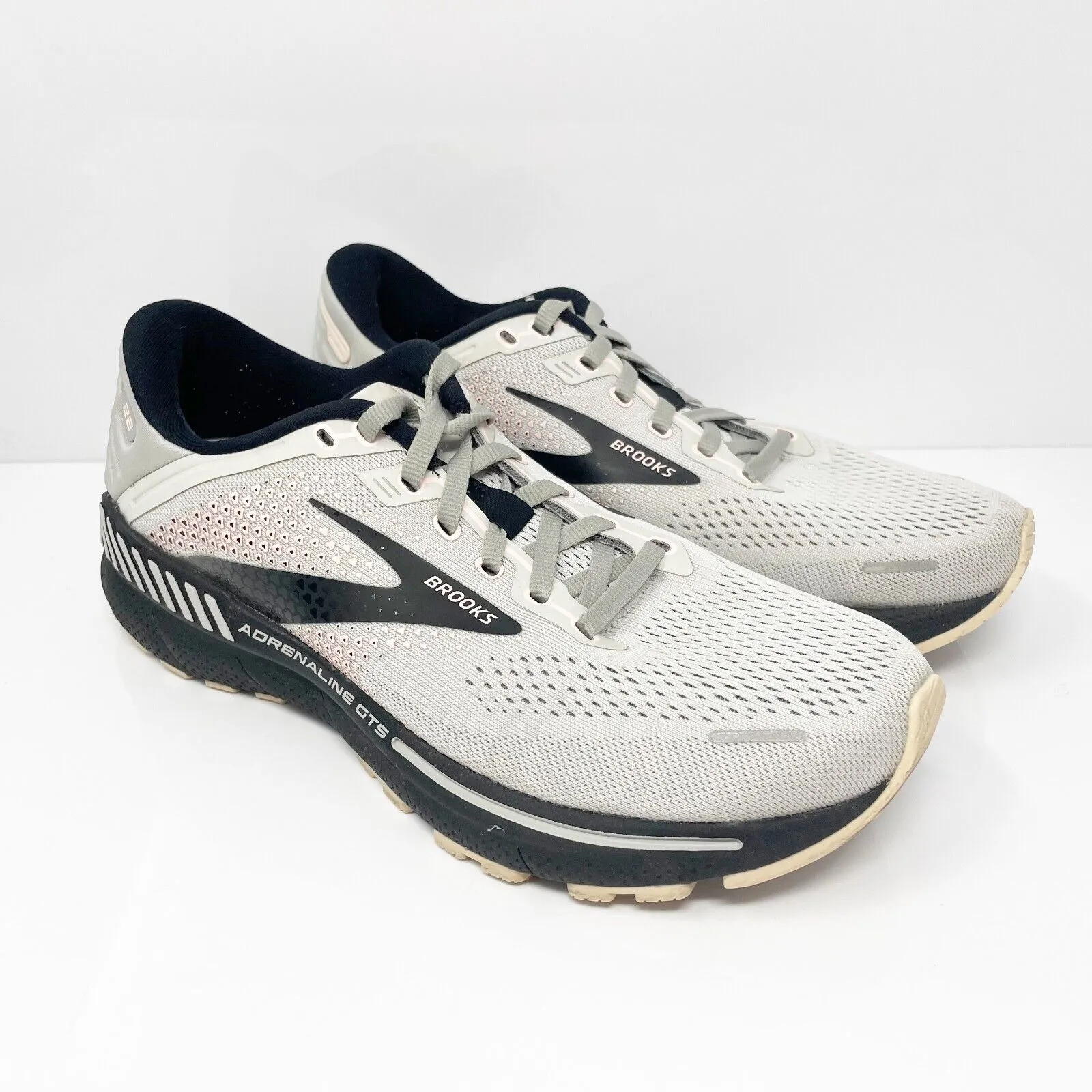 Brooks Womens Adrenaline GTS 22 1203531B035 Gray Running Shoes Sneakers Sz 9.5 B