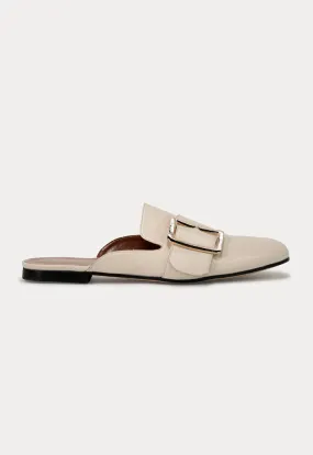 Buckle flat mules with round toe - Buy now!