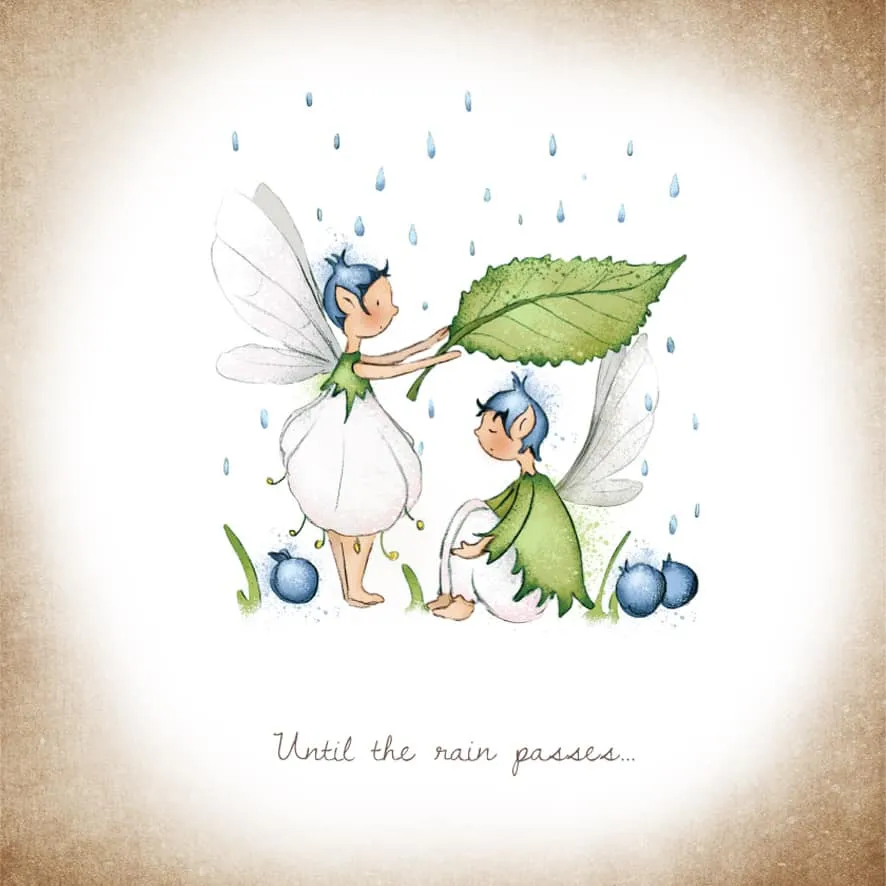 Burren Flower Fairies Card - Rain Passes