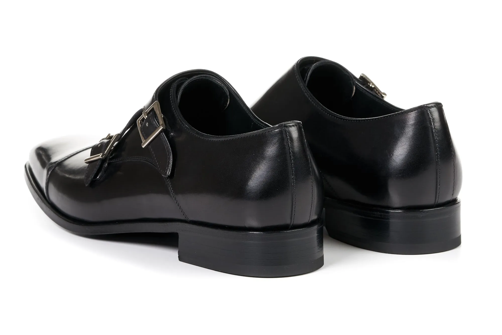 Burton Double Monk Strap - Nero: Shop now for the best menswear footwear.