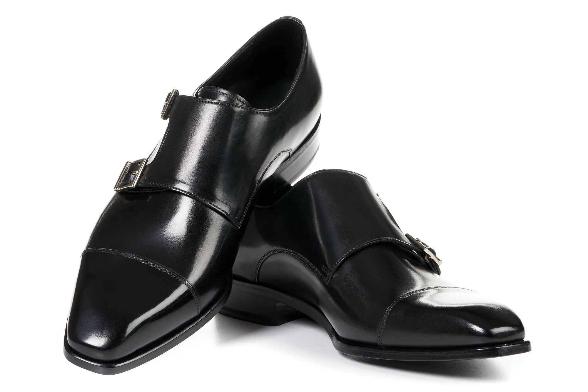 Burton Double Monk Strap - Nero: Shop now for the best menswear footwear.