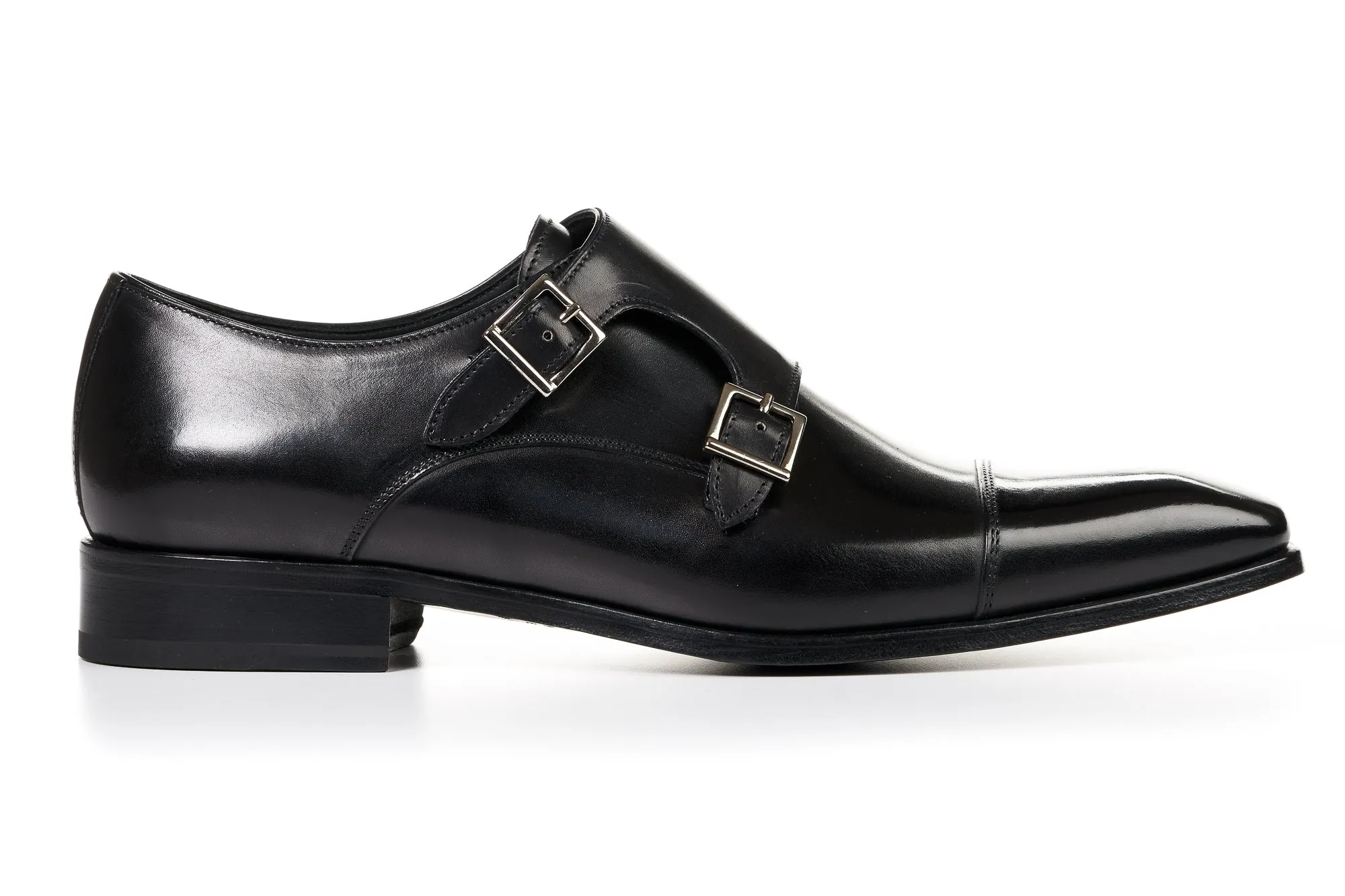 Burton Double Monk Strap - Nero: Shop now for the best menswear footwear.