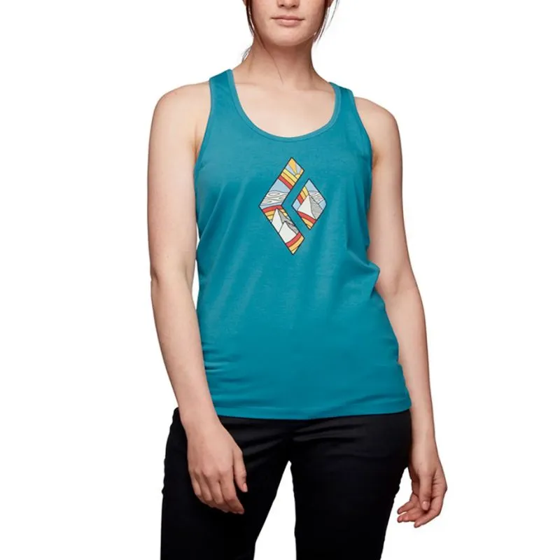 Camiseta de tirantes Black Diamond W Rainbow Diamond Tank (Cerulean Blue)