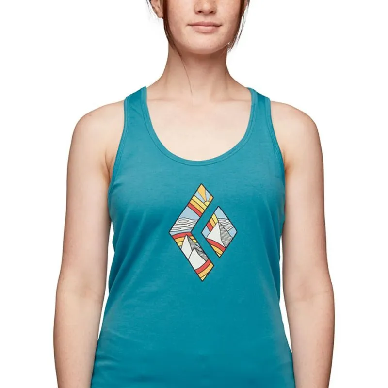 Camiseta de tirantes Black Diamond W Rainbow Diamond Tank (Cerulean Blue)