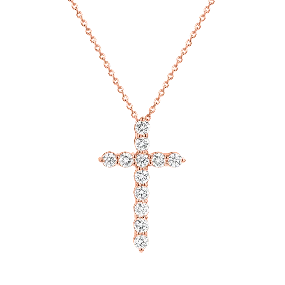 Children's Diamond Cross Pendant Necklace