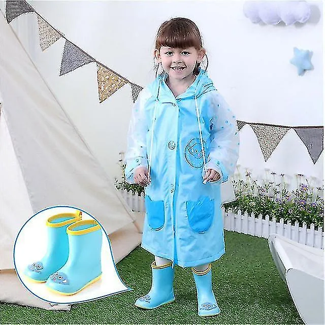 Children's rubber rain boots - cartoon waterproof non-slip shoes for kids