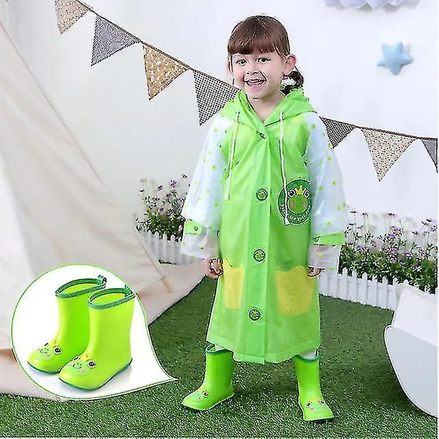 Children's rubber rain boots - cartoon waterproof non-slip shoes for kids