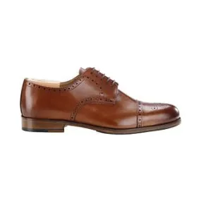 Chocolate Derby Shoes with Leather Outsole and Rubber Pad in BALDERTON PATIN